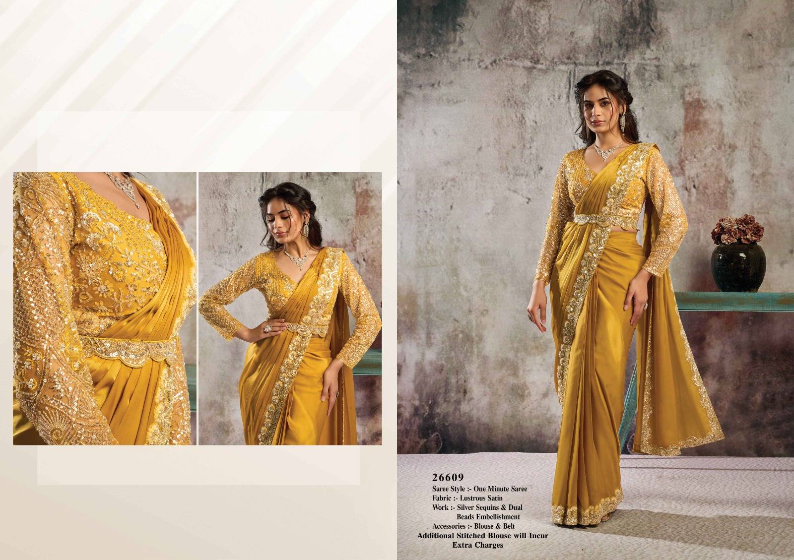 MOHMANTHAN SELENE by Mahotsav 26601 to 26616 Series Indian Traditional Bridal Wear Collection Beautiful Stylish Fancy Colorful Party Wear & Occasional Wear Silk Sarees At Wholesale Price